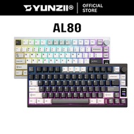 YUNZII AL80 Aluminum LCD Screen Wireless Mechanical Keyboard 75% Gasket Hotswap RGB Bluetooth