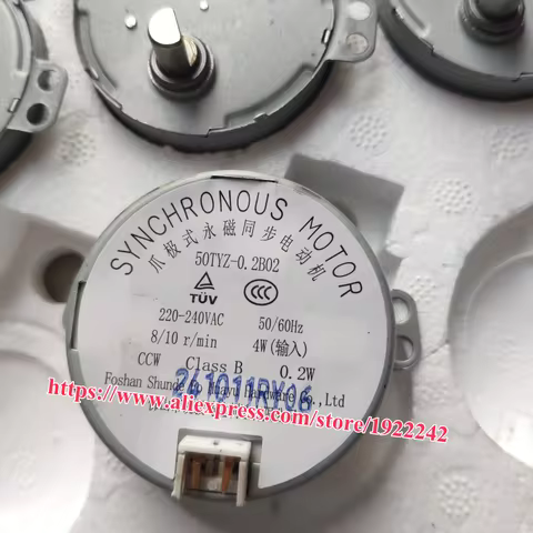 50TYZ-0.2B02 220V 8/10r/min 4W CCW AC gear motor D shaft permanent magnetic synchronous motor for mi