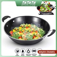 40CM Jumbo Enamel Frying Pan Non-Stick Frying Wok Pan Non-Stick Frying Pan