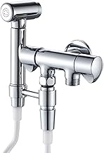 Handheld Bidet Sprayer for Toilet Wall-Mounted Bathroom Jet Spray Portable Cold Water Tap for Pet Bath/Personal Hygiene/Bathroom,Chrome Warm as ever