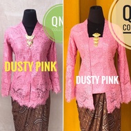 KEBAYA LACE WARNA DUSTY PINK / PINK BELACAN - baju sahaja