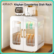 Jiditech Dish Rack Kitchen Dish Drainer Drying Rack Cabinet Countertop Plate Organizer Storage Shelf