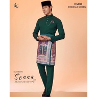 Baju Melayu Senna Elrah Exclusive Baju Raya Emerald Green Soft Green Mint Green Sage Green Moss Gree