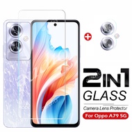 2In1 Tempered Glass Full Screen Protector Film with Camera Lens Protector For Oppo A79 A2 5G 2023 Ph