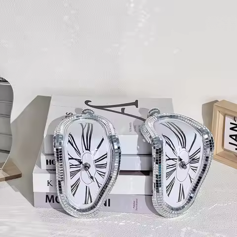 Melting Disco Clock Funky Home Decor Melted Wall Clock Disco Ball Decor Melting Clock for Decorative