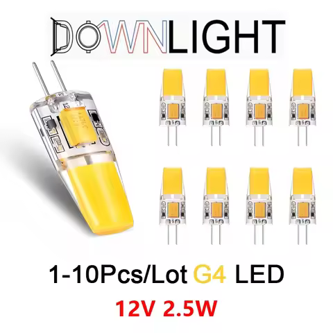 1-10PCS 12V AC/DC Mini G4 COB Lamp LED 12V AC/DC Corn Light 2.5W Spotlight Chandelier Bulb Replace H