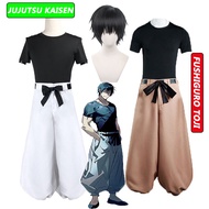 Anime Jujutsu Kaisen Fushiguro Toji Cosplay Costume Aldult Unisex Pants Wig Halloween Rave Combat Fu