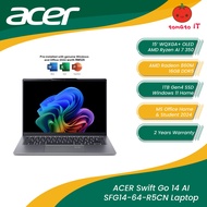 ACER Swift Go 14 AI SFG14-64-R5CN Laptop - 14" OLED/Ryzen AI 7 350/Radeon 860M/16GB/512GB/Win11 Home