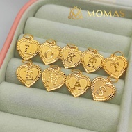 916 Gold Letter Pendant Name Pendant Fruit Bajet Gold Chain 916 Alphabet Pendant Gift