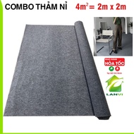 Felt Floor Mats (combo 4m2) Floor Mats For Home decor Rooms, 3mm Thick, Size 2m x 2m