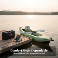 Compact Recreational Kayak Easy Setup Portable Kayak Set Long-Lasting Inflatable Boat Includes Pump 