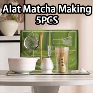 5 PCS Matcha whisk set/ Matcha Making Set/ Matcha Bowl Ceramic matcha bowl/ Matchmaking Tools Craft 