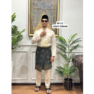 [CODE LC ] BAJU MELAYU SLIMFIT XS-XXL LIGHT CREAM BAJU MELAYU CEKAK MUSANG BAJU MELAYU MODERN FIT