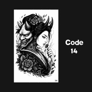 TATOMANIA - semi-permanent waterproof temporary tattoo Sticker with 14 Geisha motifs