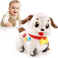 LUDILO Learning for 1 Year Old Boy Girl Gifts: Pull Along Crawling Toy Musical Puppy 6 7 8 9 10 12 1