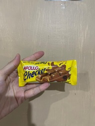 apollo checker wafer cokelat 18gr - apollo checker cokelat