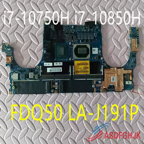 LA-J191P For DELL XPS 15 9500 LA-J191P Mainboard i3 i5 i7 CPU 100% Tested Laptop Mainboard