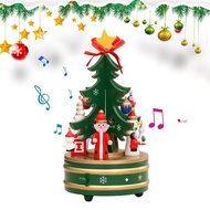 Wooden Christmas Tree Music Christmas Music Box Wooden Music Box Vintage Christmas Tree Music Box Fo