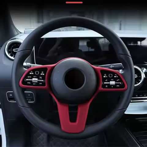 Car Steering Wheel Panel Trim Cover Decor Accessories For Mercedes Benz A B C E G CLA GLB Class W177