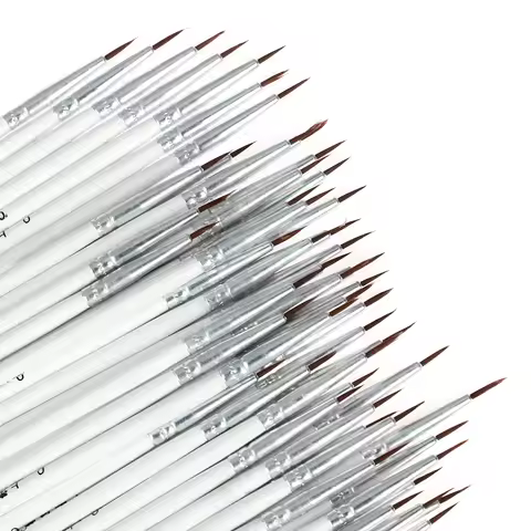 10Pcs Fine Hand Painted Thin Hook Line Pen Drawing Art Pen Nylon Brush Makeup Eyeliner Pen Detail Br