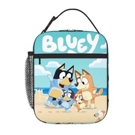 Bluey Large Portable Lunch Box, Reusable Insulated Lunch Bag，Removable shoulder strap