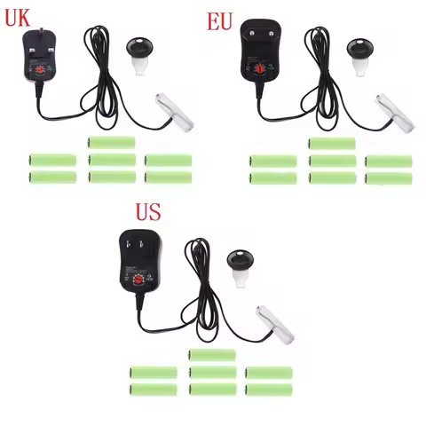 AA Battery Eliminator US/EU/UK Power Supply Adjustable 3V 4.5V 6V 9V 12V Adapter Can Replace 2AA to 