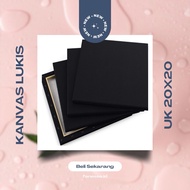 HITAM Canvas Painting 20x20 cm Plain Black | Painting Canvas | Black Canvas| Plain Canvas 20X20cm | 