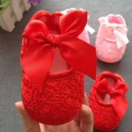 Baby One Hundred Days Princess Shoes 0-1 Years Old Soft Sole Female Baby Front Shoes Toddler 3-6-9 M