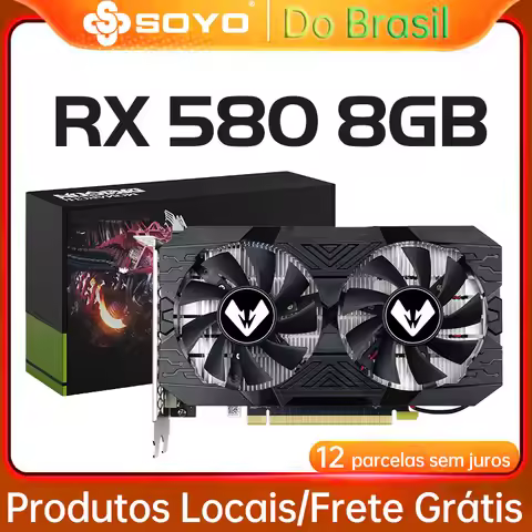 SOYO Radeon RX580 8G Graphics Cards GDDR5 DP DVI PCIE3.0x16 for Video Gaming Computer GPU Card RX 58