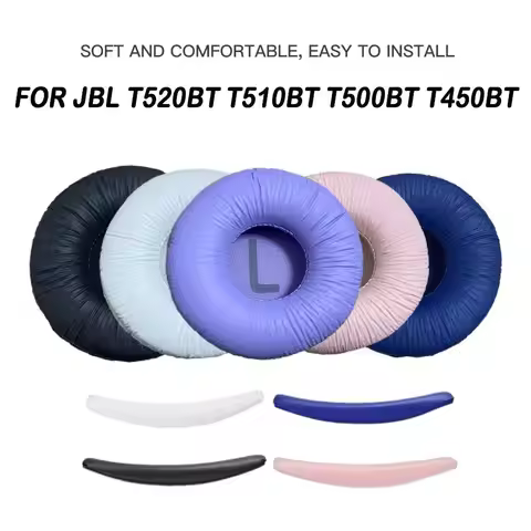 Replacement Headset Ear Pads Comfortable Foam Headband Soft Ear Cushions for JBL T520BT T510BT T500B