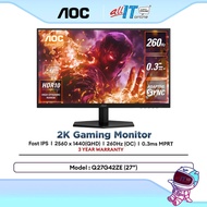 AOC Q27G42ZE / Q27G4Z @260Hz (OC) / Q27G4S @300Hz 27" QHD Fast IPS Gaming Monitor | 0.3ms | Adaptive