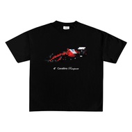COUNTDOWN Boxy Oversize Tshirt 16s F1 Ferrari Cavallino Rampante V1 2025 Livery - Black Unisex