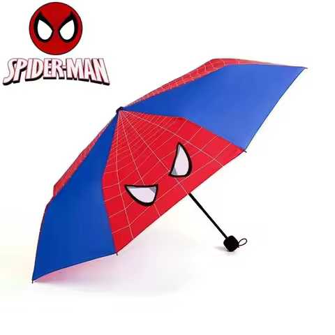 New Spiderman Umbrella Anime 8 Bone Manual Portable Automatic Sun Umbrella Three Fold Umbrella Uv Su