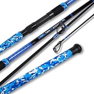 Fiblink Surf Rod,Portable Travel Fishing Rod,Spinning Rod with Blue Camouflage Handle,2Piece/3Piece/