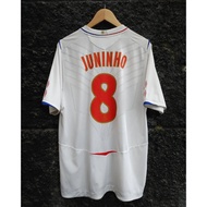 Top quality 08/09 Lyon home retro sports jersey JUNINHO #8