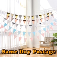 READY STOCK -Birthday flag party flag party decorations triangle flag