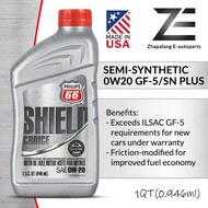 Phillips 66 SHIELD CHOICE 0W20 Petrol Semi Synthetic Engine Oil 1QT(0.946ml) Philips