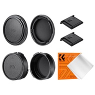 K&F Concept Canon FD Mount Body Cap*2 + Lens Rear Cap*2 + Hot Shoe Cap*2 + Cleaning Cloth*1 Compatib