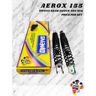 OWENS AEROX155 REAR SHOCK BLACK - SHOCK ABSORBER HYDRAULICS 305MM // PRICE PER SET
