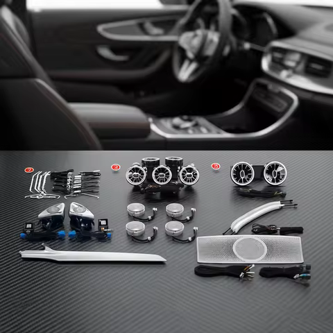 64 Colours Ambient Light For Mercedes Benz W205 X253 GLC Coupe C43 C63s Car LED Turbine Vents Speake