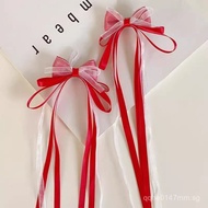 Fan items for Ren Jialun and Wang Likong's concerts: red bow ribbon braided hair accessory, hair orn