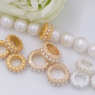 AG00056 [14K Gold-Clad Accessories] Color-Preserving 14K Gold-Plated Accessories Imitation Pearl Run
