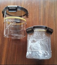 全新商品，韓國PUZZLE LOCK疊疊樂伸縮密封收納罐，兩入一組一起賣
