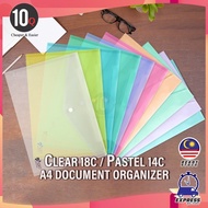 SSD A4 Clear Paper File Folder 6 colors (Stationery School Office Case PP )