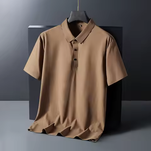 Summer Plus Size 7xl 8xl 9xl Polo Shirt Men Quick Dry Ice Silk Breathable Polo Men's Oversize Busine