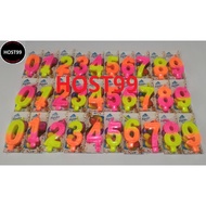 LILIN BIRTHDAY CANDLES NUMBER 0 1 2 3 4 5 6 7 8 9 ALASKA COLORFUL RAINBOW