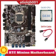 B75 BTC Mining Motherboard+G630 CPU+SATA Cable LGA1155 8XPCIE USB Adapter DDR3 MSATA B75 USB BTC Miner Motherboard