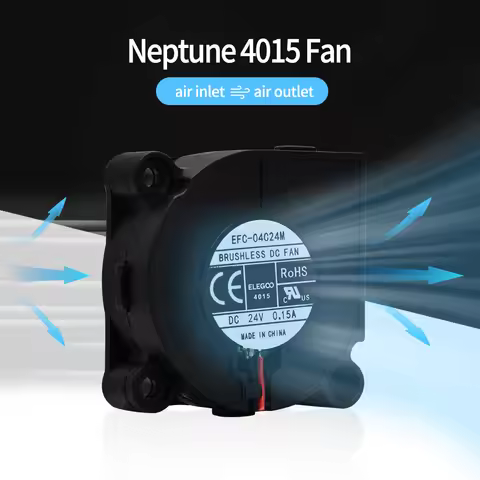 Creativity Cooling Fan High-Speed 4015 Extruder Fan for Neptune 4/4Pro 24V 9500 RPM Ball Bearing Blo