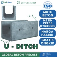 U DITCH BETON 40x60x120cm, U-Ditch Saluran air Kokoh Mutu Beton K300, drainase, UDitch Precast Cor G