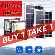 (buy 1 take 1)Solar Light 1000 Watts Outdoor Waterproof IP67 Spotlights Flood Light With Solar panel
